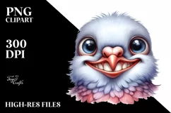 Funny Baby Dove Portrait | Sublimation | Clipart Product Image 3