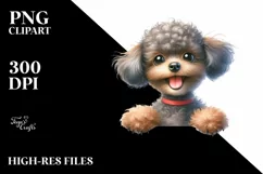 Watercolor Funny Small Baby Poodle Sticker Product Image 3