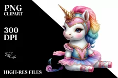 Colorful Pastel Baby Unicorn Volta Dancer's Outfit PNG Product Image 1
