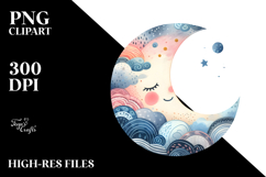 Whimsical Half Moon PNG Product Image 2