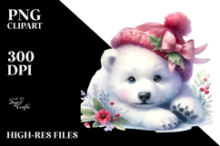 Cute Baby Polar Bear PNG Product Image 2