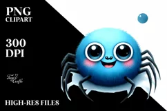 Funny Vibrant Spider Scene in Watercolor Product Image 3