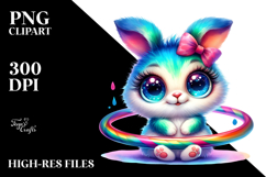 Vibrant Crazy Eyes Baby Bunny PNG Product Image 2