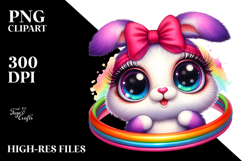 Vibrant Crazy Eyes Baby Bunny PNG Product Image 2