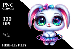 Vibrant Crazy Eyes Baby Bunny PNG Product Image 2