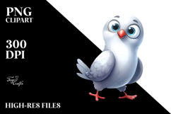 Funny Dove Standing 2 Legs Sticker Clipart Product Image 2
