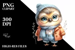 Cute Baby Bird with Clothes, Digital PNG Product Image 3