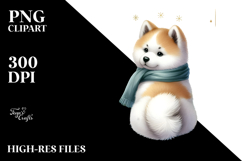 Vibrant Akita Illustration, High-Res PNG Product Image 2