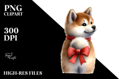 Vibrant Akita Artwork, High-Res PNG Product Image 2