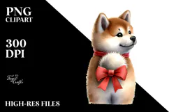 Vibrant Akita Artwork, High-Res PNG Product Image 2