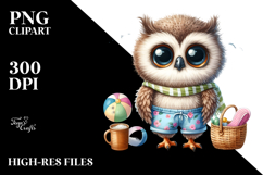 Beach Baby Owl Clipart Product Image 2