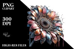Artistic Gerbera Watercolor Splash | Sublimation | Clipart Product Image 1