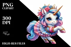 Baby Unicorn Gavotte Dancer PNG Product Image 1