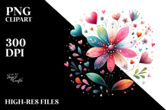Simple Cute Boho Flower PNG Product Image 2