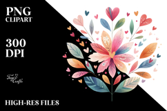 Simple Cute Boho Flower PNG Product Image 2