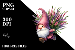Floating GNOME with Large Crocus PNG Product Image 2