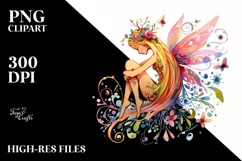 Watercolor Fairy Sublimation Clipart Product Image 3