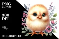 Cute Chicken Portrait, Transparent PNG Product Image 1