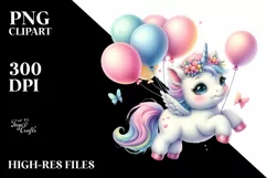 Pastel Baby Unicorn Dancer Clipart Product Image 1