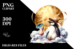 Penguin with Beachwear and Cocktail, High-Res PNG Product Image 2