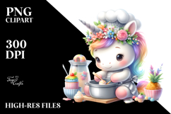 Cooking Baby Unicorn Clipart Product Image 2