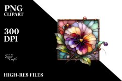 Abstract Pansy Flower PNG Product Image 2
