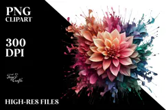 Glossy Dahlia PNG Product Image 2
