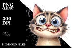Funny Cat Portrait PNG Product Image 2