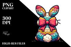 Colorful Bunny Sitting, PNG Product Image 2