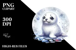 Cute Baby Seal PNG Product Image 2