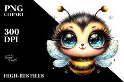 Cute Baby Bee with Punk Look PNG Product Image 2
