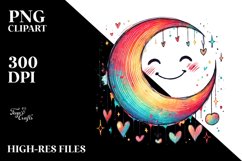 Simple Smiling Half Moon, Transparent PNG Product Image 2