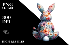 Abstract Bunny Sitting PNG Product Image 2