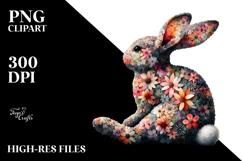 Abstract Bunny Sitting PNG Product Image 2