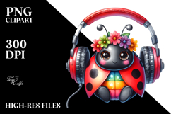 Colorful Ladybug Music | Sublimation | Clipart Product Image 2