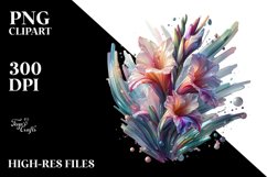 -Like Gladiolus in Abstract Watercolor Product Image 1