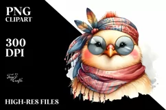Funny Chicken Scarf Sunglasses Portrait | Sublimation Product Image 3