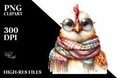 Funny Chicken Scarf Sunglasses Portrait | Sublimation Product Image 3