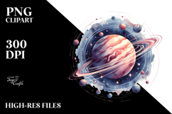 Whimsical Planet Drawing Clipart Product Image 2
