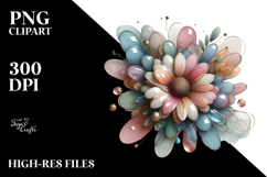 Glossy Daisy Watercolor PNG Product Image 2