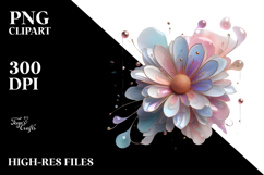 Glossy Daisy Watercolor PNG Product Image 2