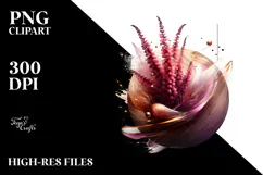 Abstract -Like Heather with Golden Insertions PNG Product Image 2