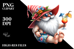 Whimsical Gnome Drinking Cocktail PNG Product Image 2