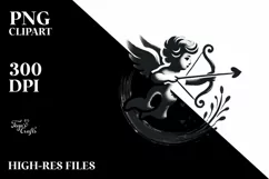 Paint Brush Style Cupid, Transparent PNG Product Image 2