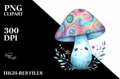 Mystical Mushroom Clipart | Magic Mushrooms PNG |Tarot Product Image 7