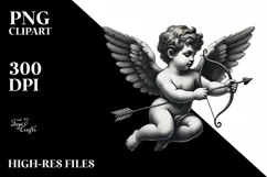 Vintage Pencil Cupid, Transparent PNG Product Image 2