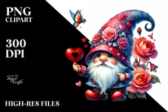 Detailed Valentines Gnome with Heart Sign Product Image 2