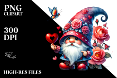 Valentines Gnome with Heart Sign PNG Product Image 2