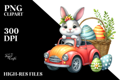 Colorful Bunny with Car and Easter Eggs Product Image 2