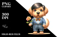 Sublimation Labrador Retriever Funny Haircut Clipart Product Image 2